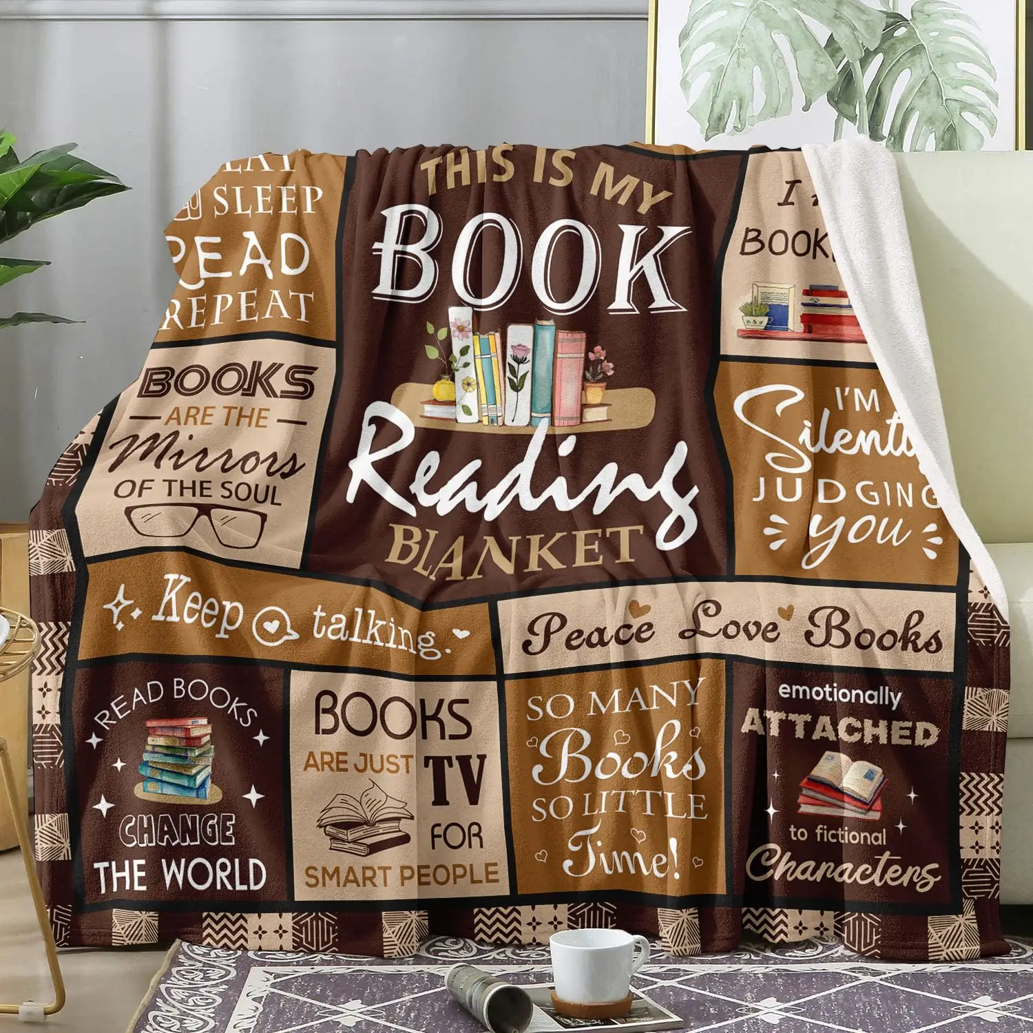 Book Lovers Gift Blanket- Best - Travel Accessories Ideas ulasan dan harga
