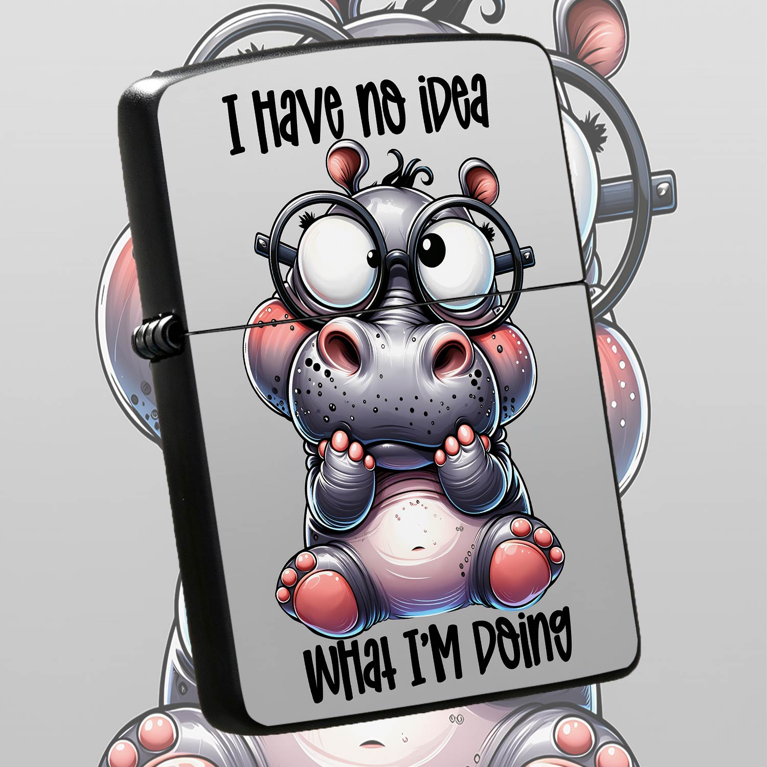 Cute Hippo Pattern Lighter Fun - Travel Accessories Ideas ulasan dan harga