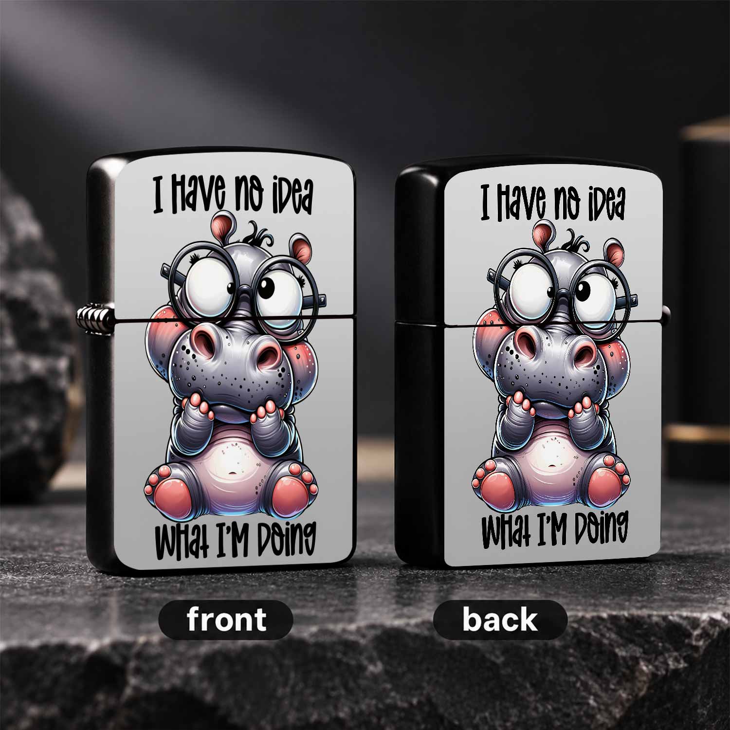 Cute Hippo Pattern Lighter Fun - Travel Accessories Ideas ulasan dan harga