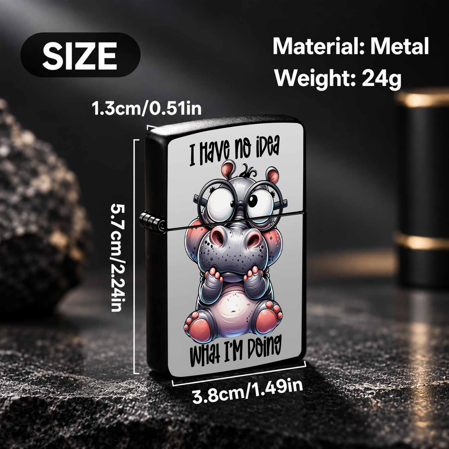 Cute Hippo Pattern Lighter Fun - Travel Accessories Ideas ulasan dan harga