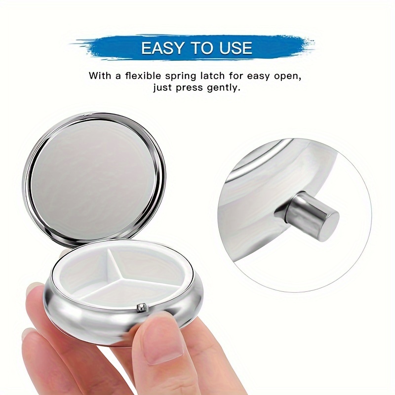 (Flat) 1pc portable round meta - Travel Accessories As Gifts ulasan dan harga