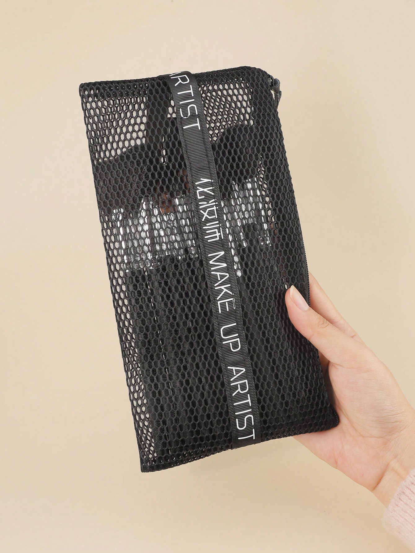 1 Pcs Mesh Makeup Bag Zipper C - Travel Accessories Organizer Bag ulasan dan harga